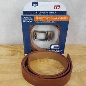 NEW Comfort Click Men's 28-36 Lock Belt Adjustable Faux leather Automatic Buckle